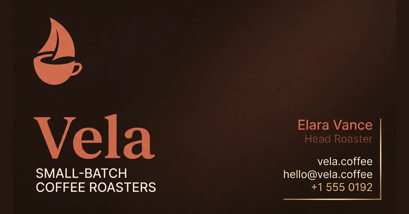 Vela business card